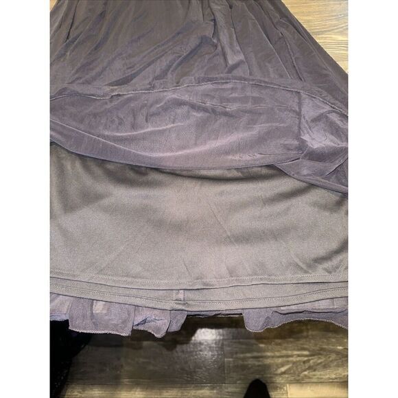 New LA FEMME Ruched Twist Column Gown In Gunmetal Size 16 Retail $438. 14 - Picture 14 of 16